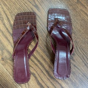 Staud heeled flip flops sandals